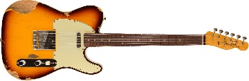 FENDER 1960 Telecaster Custom Heavy Relic, 3A Rosewood Fingerboard, Super Faded Aged Chocolate 3-Color Sunburst - 9236091078