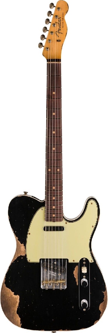 FENDER 1960 Telecaster Custom Heavy Relic, 3A Rosewood Fingerboard, Aged Black - 9236091079