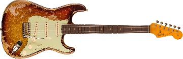 FENDER 1963 Stratocaster Super Heavy Relic, 3A Rosewood Fingerboard, Super Faded Aged 3-Color Sunburst Sparkle - 9236091093