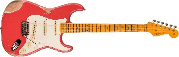 FENDER 1957 Stratocaster Heavy Relic, 1-Piece Rift Sawn Maple Neck Fingerboard, Aged Fiesta Red - 9236091087