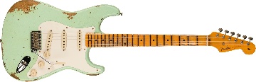 FENDER 1957 Stratocaster Heavy Relic, 1-Piece Rift Sawn Maple Neck Fingerboard, Aged Surf Green - 9236091086