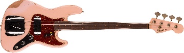 FENDER 1961 Jazz Bass Heavy Relic, 3A Rosewood Fingerboard, Super Faded Aged Shell Pink - 9236091119