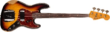 FENDER 1961 Jazz Bass Heavy Relic, 3A Rosewood Fingerboard, 3-Color Sunburst - 9236091118