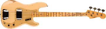 FENDER 1958 Precision Bass Relic, 1-Piece Quartersawn Maple Neck Fingerboard, Aged Desert Sand - 9236091113