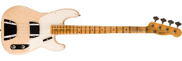 FENDER 1954 Precision Bass Journeyman Relic, 1-Piece Quartersawn Maple Neck Fingerboard, Aged Vintage Blonde - 9236091110