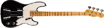 FENDER 1954 Precision Bass Journeyman Relic, 1-Piece Quartersawn Maple Neck Fingerboard, Aged Black - 9236091111