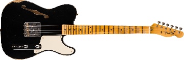 FENDER Limited Edition Red Hot Esquire Relic, 1-Piece Birdseye Maple Neck Fingerboard, Aged Black - 9236091057