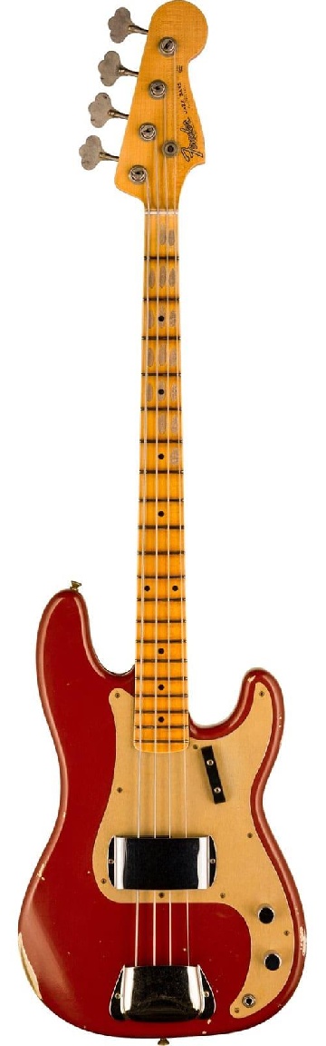 FENDER Limited Edition P-Jazz Bass Relic, 1-Piece Quartersawn Maple Neck Fingerboard, Aged Cimarron Red - 9236091063