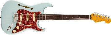 Fender American Professional Ii Stratocaster Thinline, Rosewood Fingerboard, Transparent Daphne Blue - 0171010726 - Bassi Bassi - Elettrici 4 Corde