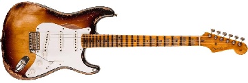 FENDER Limited Edition 70th Anniversary 1954 Stratocaster Super Heavy Relic, 1-Piece Quartersawn Maple Neck Fingerboard, Wide-Fade 2-Color Sunburst - 9236091146