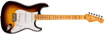 FENDER Limited Edition 70th Anniversary 1954 Stratocaster DLX Closet Classic, 1-Piece Quartersawn Maple Neck Fingerboard, Wide-Fade 2-Color Sunburst - 9236091142