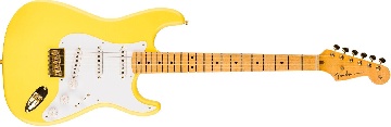 FENDER Limited Edition 1954 Hardtail Stratocaster DLX Closet Classic, 1-Piece Quartersawn Maple Neck Fingerboard, Faded Aged Canary Yellow - 9236091162