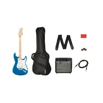 Squier Affinity Series Stratocaster Hss Pack, Maple Fingerboard, Lake Placid Blue, Gig Bag, 15g - 230v Uk - 0372820402 - Chitarre Chitarre - Set Chitarre + Accessori