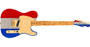 FENDER Buck Owens Telecaster, Maple Fingerboard, Red, Silver and Blue Sparkle - 0140452371