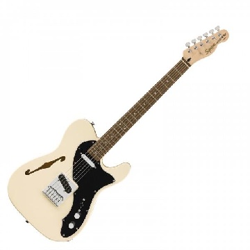 SQUIER Affinity Series Telecaster Thinline, Laurel Fingerboard, Black Pickguard, Olympic White - 0378271505