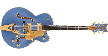 GRETSCH Falcon Hollow Body with String-Thru Bigsby and Gold Hardware, Ebony Fingerboard, Cerulean Smoke - 2401564866