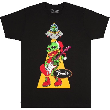 FENDER Fender Ugly Christmas Tee Alien, Blk, XL - 9194000606