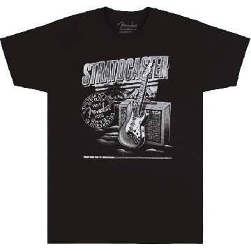 Fender Fender Stratocaster 70th Anniversary, Tee, Black, M - 9101292497 - Bassi Merchandising