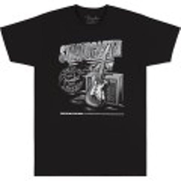 FENDER Fender Stratocaster 70th Anniversary, Tee, Black, S - 9101292397