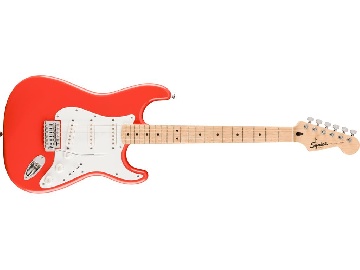 SQUIER FSR Squier Sonic Stratocaster, Maple Fingerboard, White Pickguard, Fiesta Red - 0373152540