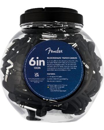 FENDER Fender Blockchain Patch Cable Bowl, Black (50-count) - 0990825006