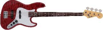 FENDER 2024 Collection Made in Japan Hybrid II Jazz Bass, Rosewood Fingerboard, Quilt Red Beryl - 5662100328