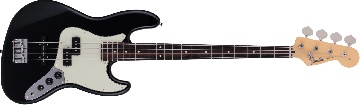 FENDER 2024 Collection Made in Japan Hybrid II Jazz Bass PJ, Rosewood Fingerboard, Black - 5662400306