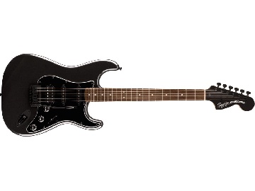 SQUIER FSR Affinity Series Stratocaster HSS, Laurel Fingerboard, Black Pickguard, Black Hardware, Matching Headstock, Metallic Black - 0378101965