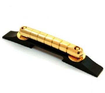 GRETSCH Bridge Assembly, Rocking Bar, Gold with Ebony base - 0062845049