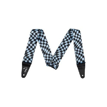 FENDER Wavy Checkerboard Polyester Strap, Blue - 0990637262