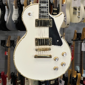 EPIPHONE LES PAUL CUSTOM BJORN GELOTTE JOTUN WHITE REPAIRED HEADSTOCK