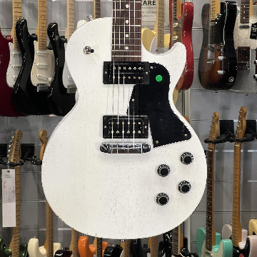 GIBSON LES PAUL SPECIAL TRIBUTE WORN WHITE SATIN